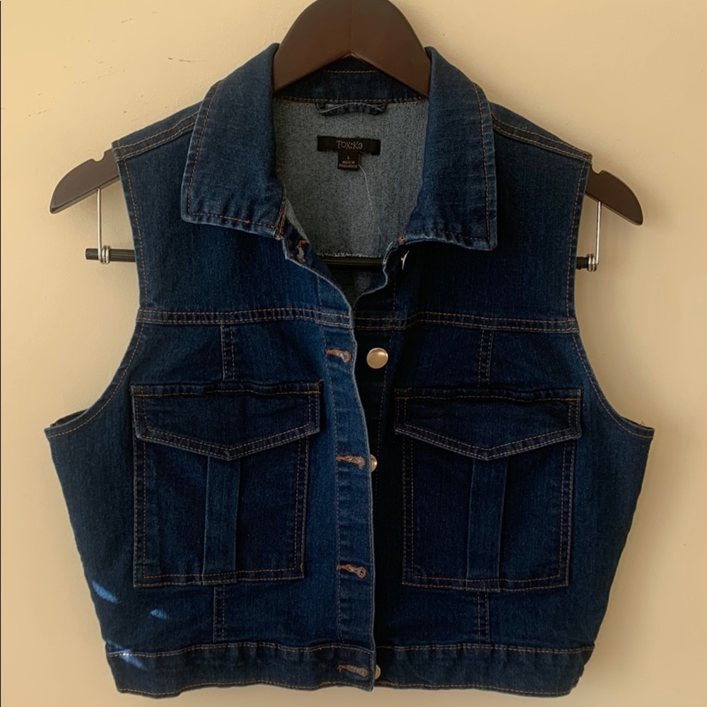 TOXiK3  Women's Blue Denim Vest